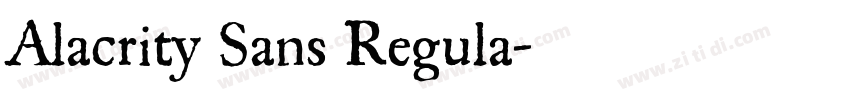 Alacrity Sans Regula字体转换 Alacrity Sans Regula字体转换